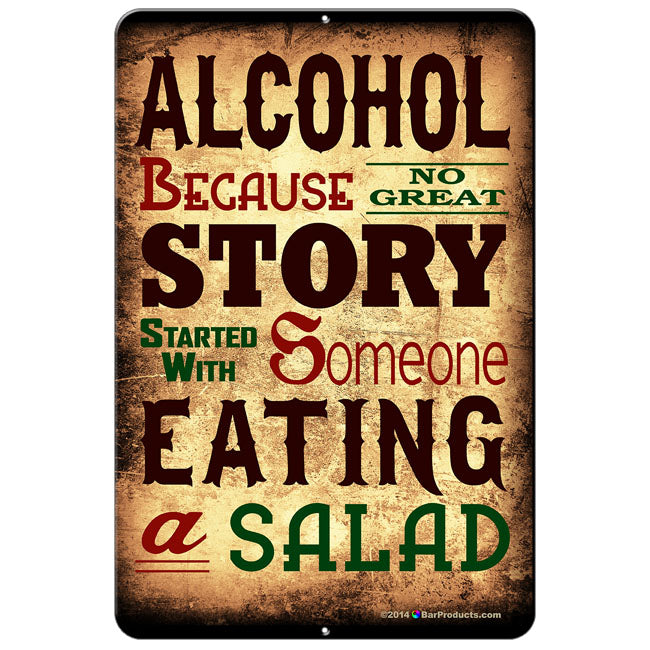 ALCOHOL Kolorcoat™ Metal Bar Sign