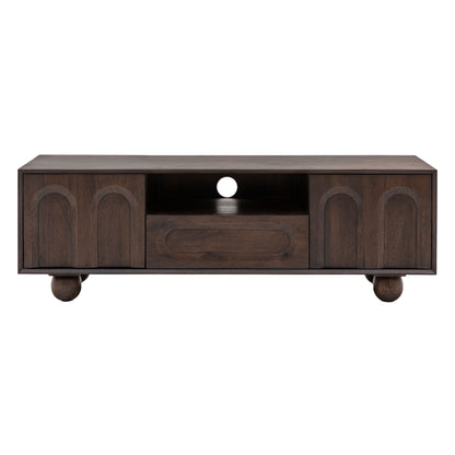 Arc Retro Media Unit | Walnut Mango Wood