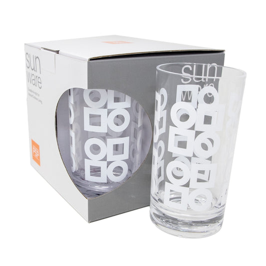 Modernista Acrylic Tumbler, Set of 4 - White