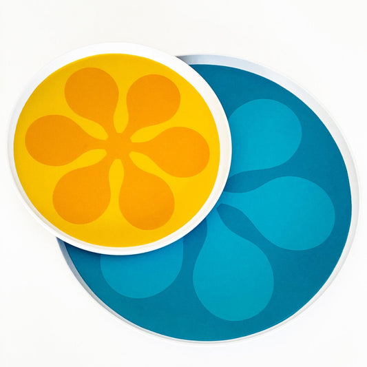 Modfest Melamine Dinner Plates - Blue - Set of 4