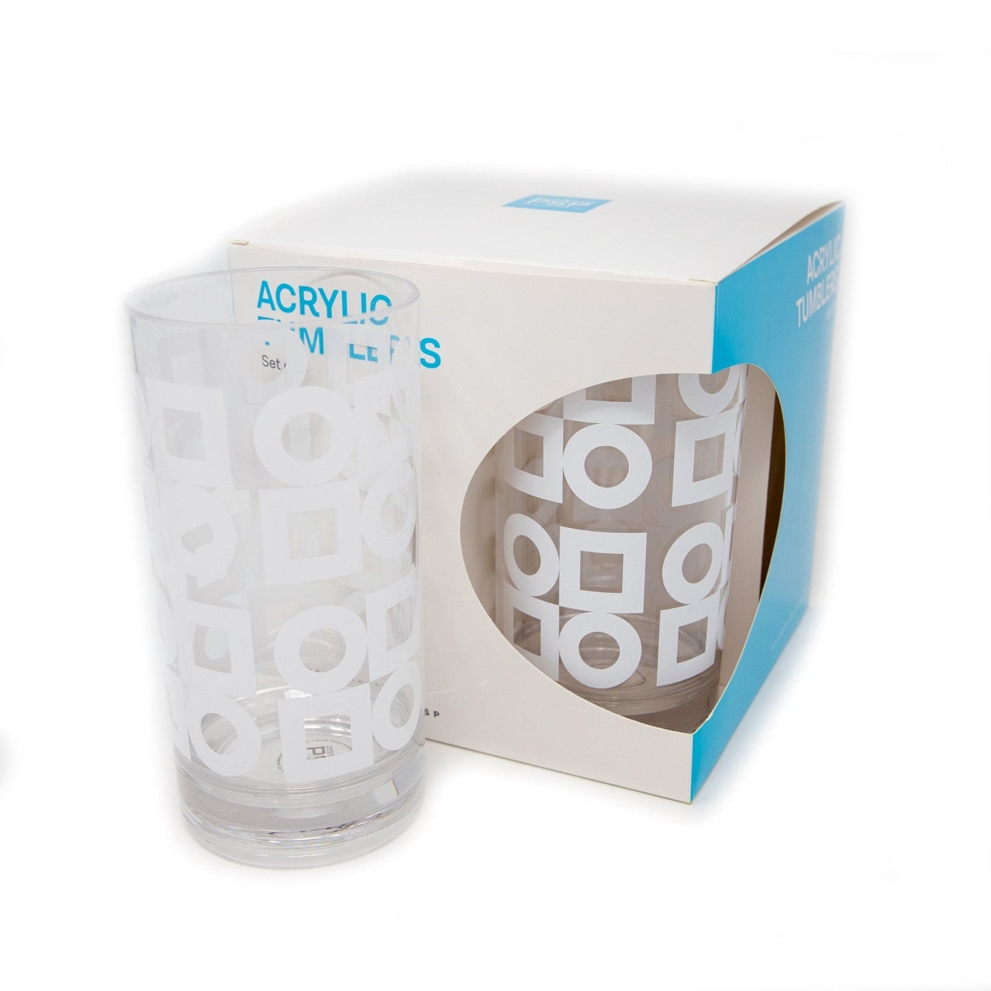 Original Version Modernista Acrylic Tumbler, Set of 4 - White