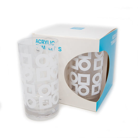 Original Version Modernista Acrylic Tumbler, Set of 4 - White