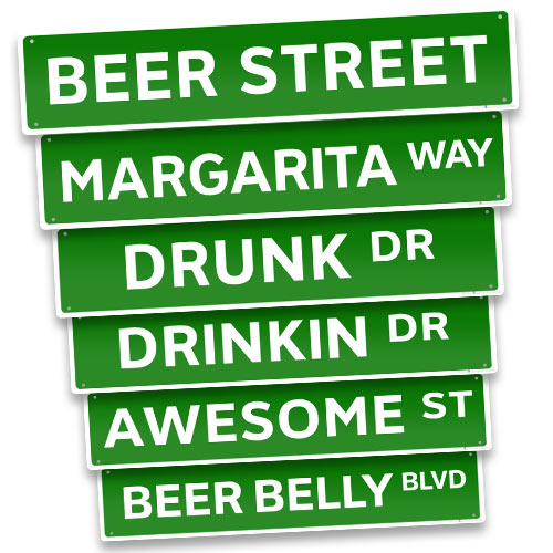 Street Signs Kolorcoat™ Metal Bar Sign